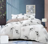 Sendia 3 részes ágyneműhuzat garnitúra, ágyneműhuzat szett, fehér Virágos ágynemű