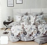 Sendia 3 részes ágyneműhuzat garnitúra, ágyneműhuzat szett, pamut ágynemű, fehér Virágos ágynemű