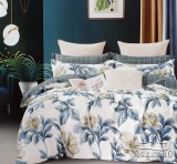 Sendia 3 részes ágyneműhuzat garnitúra, ágyneműhuzat szett, pamut ágynemű, Fehér virágos ágynemű