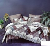 Sendia 3 részes ágyneműhuzat garnitúra, ágyneműhuzat szett, szürke Absztrakt csíkos ágynemű