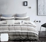 Sendia 3 részes ágyneműhuzat garnitúra, ágyneműhuzat szett, szürke Csíkos ágynemű