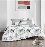 Sendia 3 részes ágyneműhuzat garnitúra, ágyneműhuzat szett, szürke Virágos ágynemű