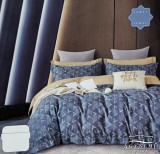 Sendia 3 részes Flanel ágynemű garnitúra, vastag flanel ágyneműhuzat szett, kék Absztrakt