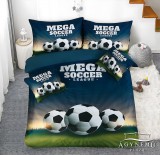 Sendia 3 részes Focis ágyneműhuzat garnitúra, zöld Focilabda ágynemű