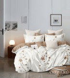 Sendia 6 részes ágyneműhuzat garnitúra, 220x200 cm ágynemű garnitúra, barna Csillagos ágynemű