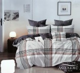 Sendia 6 részes ágyneműhuzat garnitúra, 220x200 cm ágynemű garnitúra, szürke Absztrakt csíkos ágynemű