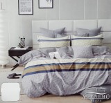 Sendia 6 részes ágyneműhuzat garnitúra, 220x200 cm ágynemű garnitúra, szürke Absztrakt csíkos ágynemű