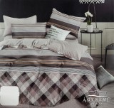 Sendia 6 részes ágyneműhuzat garnitúra, 220x200 cm ágynemű garnitúra, szürke Absztrakt csíkos ágynemű