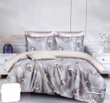 Sendia 6 részes ágyneműhuzat garnitúra, 220x200 cm ágynemű garnitúra, Szürke virágos ágynemű