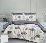 Sendia 6 részes ágyneműhuzat garnitúra, 220x200 cm ágynemű garnitúra, szürke Virágos ágynemű