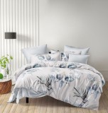 Sendia 6 részes ágyneműhuzat garnitúra, 220x200 cm ágynemű garnitúra, szürke Virágos ágynemű