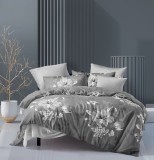 Sendia 6 részes ágyneműhuzat garnitúra, 220x200 cm ágynemű garnitúra, szürke Virágos ágynemű