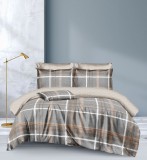 Sendia Ágyneműhuzat garnitúra, 7 részes ágynemű garnitúra szett, Barna csíkos ágynemű