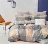 Sendia Ágyneműhuzat garnitúra, 7 részes ágynemű garnitúra szett, Barna kockás ágynemű