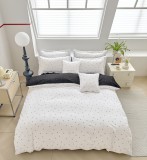 Sendia Ágyneműhuzat garnitúra, 7 részes ágynemű garnitúra szett, fehér kis Pöttyös ágynemű