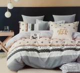 Sendia Ágyneműhuzat garnitúra, 7 részes ágynemű garnitúra szett, Szürke csíkos ágynemű