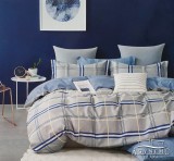 Sendia Ágyneműhuzat garnitúra, 7 részes ágynemű garnitúra szett, Szürke csíkos ágynemű