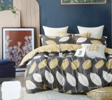 Sendia Ágyneműhuzat garnitúra, 7 részes ágynemű garnitúra szett, Szürke virágos ágynemű