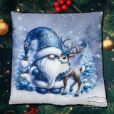 Sendia Kék karácsonyi manós díszpárna, 45x45 cm