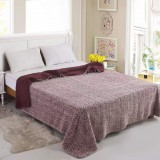 Sendia Mintás Sherpa ágytakaró pléd, 230x200 cm, színes sherpa ágytakaró, Bordó