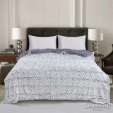 Sendia Mintás Sherpa ágytakaró pléd, 230x200 cm, színes sherpa ágytakaró, Szürke