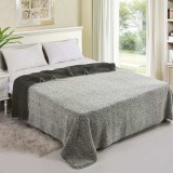 Sendia Mintás Sherpa ágytakaró pléd, 230x200 cm, színes sherpa ágytakaró, Zöld