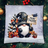 Sendia Szürke karácsonyi manós díszpárna, 45x45 cm