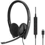 Sennheiser EPOS SC 160 mikrofonos fejhallgató (USB-C, fekete)