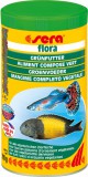 Sera Flora növényi lemezestáplálék spirulinával növényevő halaknak 1000 ml