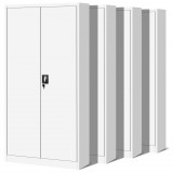 Set 4x fém iratszekrény JAN H, 900 x 1950 x 400 mm, fehér