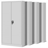 Set 4x fém iratszekrény JAN H, 900 x 1950 x 400 mm, szürke