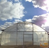 Set függőleges oldalfalú gótikus fóliasátor 10x100m, szimpla fóliás fedésel