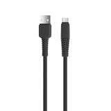 Setty KSA-M-321 USB-A - microUSB kábel 3 m 2A - fekete