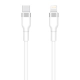 Setty KSC-L-130 Type-C - Lightning kábel 3A 1m - fehér