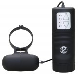 Seven Creations Fekete vibrációs péniszgyűrű