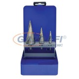 SG PRO 4200696 Kúpos fúrókészlet 3 részes, fém dobozban