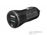SGP Essential F27QC autós töltő 2xUSB aljzat, fekete (5V/2400mA)