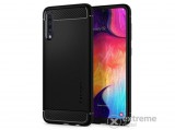 SGP Sigen Rugged Armor gumi/szilikon tok Samsung Galaxy A50 készülékhez, fekete, karbonmintás