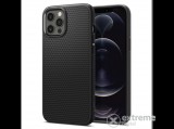 SGP Spigen Liquid Air gumi/szilikon tok Apple iPhone 12 Pro Max készülékhez, fekete, rombusz mintás