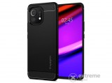 SGP Spigen Rugged Armor gumi/szilikon tok Xiaomi Mi 11 készülékhez, fekete, karbon mintás