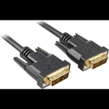 Sharkoon 5m DVI-D to DVI-D (24+1) DVI kábel Fekete (4044951009138)