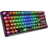 Sharkoon Crystal Shark Wireless / Vezetékes Mechanikus Gaming Billentyűzet Német - Fekete (4044951040124)