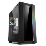 Sharkoon ELITE SHARK CA200G táp nélküli ablakos ház fekete (4044951027163) (4044951027163)