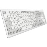 Sharkoon OfficePal K30W Wireless Gumibevonatos Slim Billentyűzet DE - Fehér/Szürke (4044951042340)