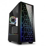 Sharkoon RGB LIT 100 táp nélküli ablakos ház fekete (4044951028153) (4044951028153) - Számítógépház