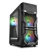Sharkoon VG7-W RGB táp nélküli ablakos ház (RGB LED-es ventilátorokkal) (4044951026869) (4044951026869)