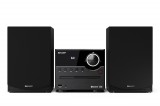 Sharp XL-B512BK 45 W, USB, Aux, Bluetooth, CD fekete mikrohifi rendszer fa hangszórókkal