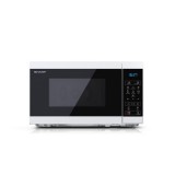 Sharp YC-MS02E-W mikróhullámú sütő Fekete, Fehér Egyszerű mikrohullámú sütő Szabadonálló 20 L 800 W