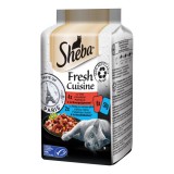 Sheba Fresh Cuisine Taste of Paris nedves macskaeledel - marha, fehérhúsú hal 6 x 50 g