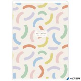 SHKOLYARYK Füzet, tűzött, A4, vonalas, 40 lap, SHOLYARYK "Notebook", vegyes